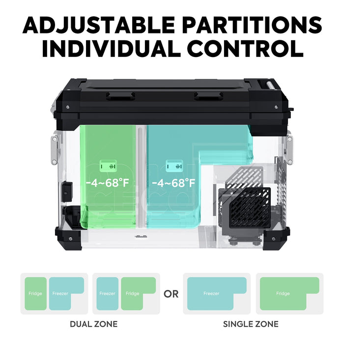 ICECO APL55 58QT Dual Zone 12 Volt Fridge Freezer