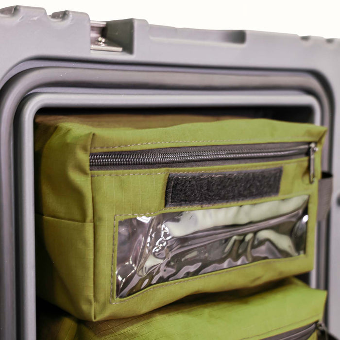 Up-Cycled 90L Organizing Kit Panel + Three Pouches (Fits 90L Lid)