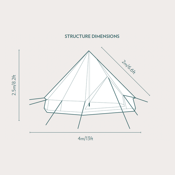 Luna Glamping 4m Canvas Bell Tent