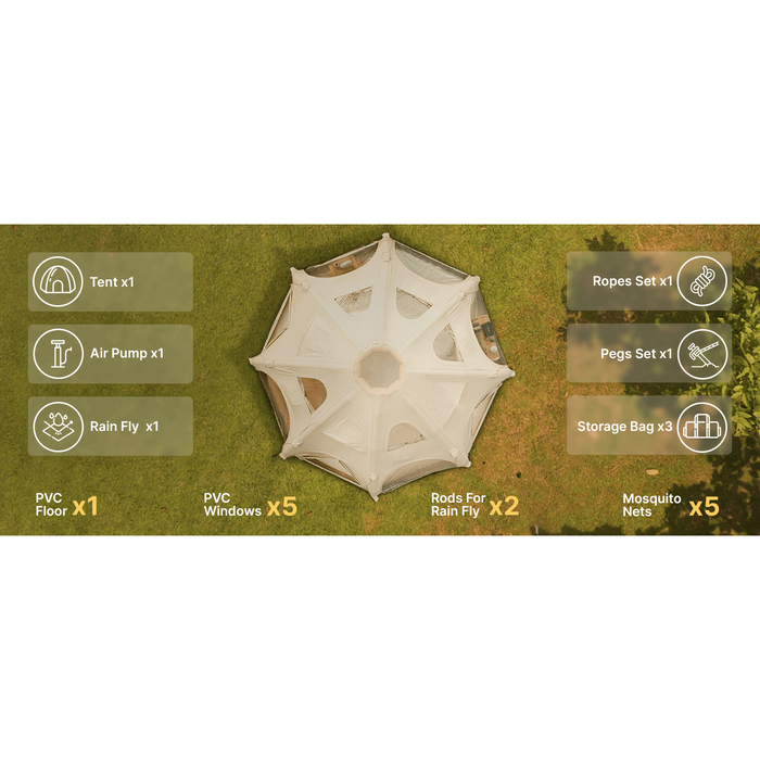 RBM Outdoors 4-Person Octopus Inflatable Tent