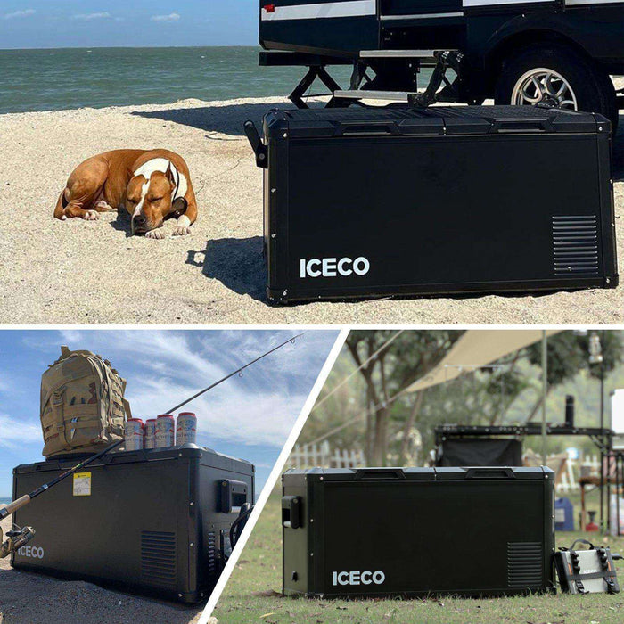 ICECO VL90ProD 95QT Dual Zone RV 12 Colt Fridge Plug in Cooler