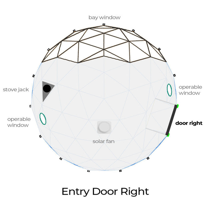 Luna Glamping 7m Stargazer Element Pre-Configured Glamping Dome