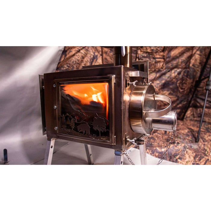 RBM Outdoors Caminus S Small Wood Stove with Fire-Resistant Glass