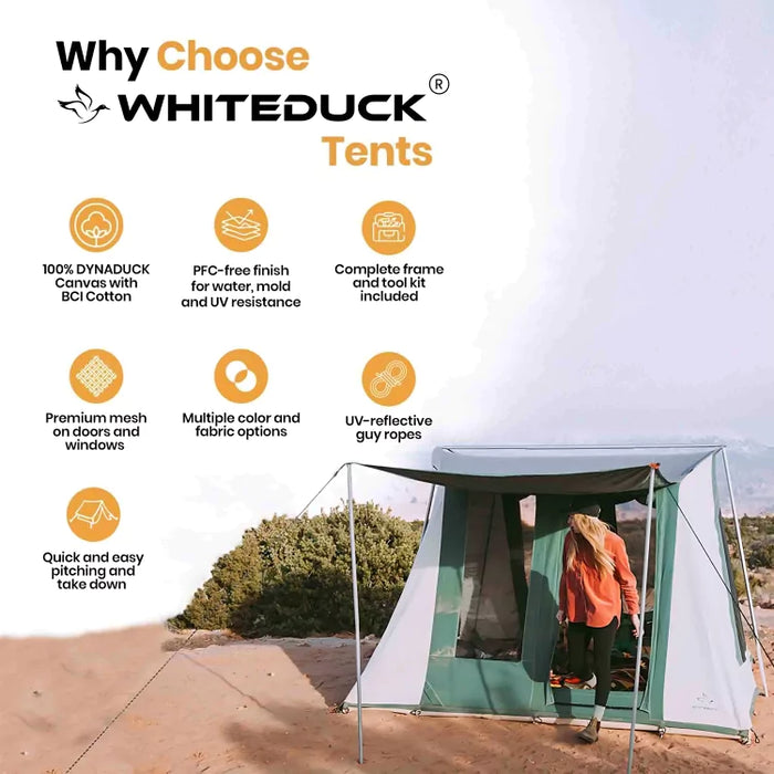 White Duck Outdoors 10'x10' Prota Canvas Tent Standard & Deluxe